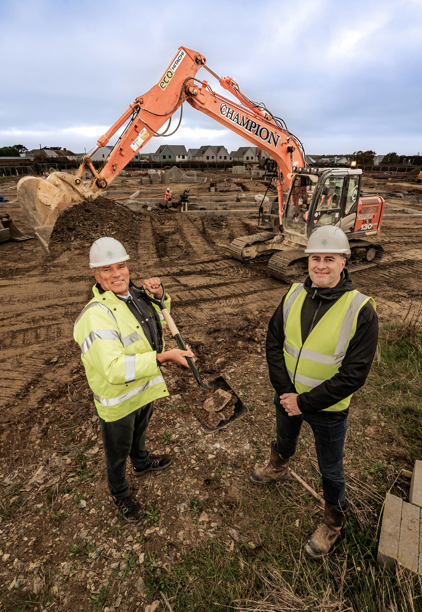 The Mayor helps Baker Estates Break Ground on New Housing Development in Padstow