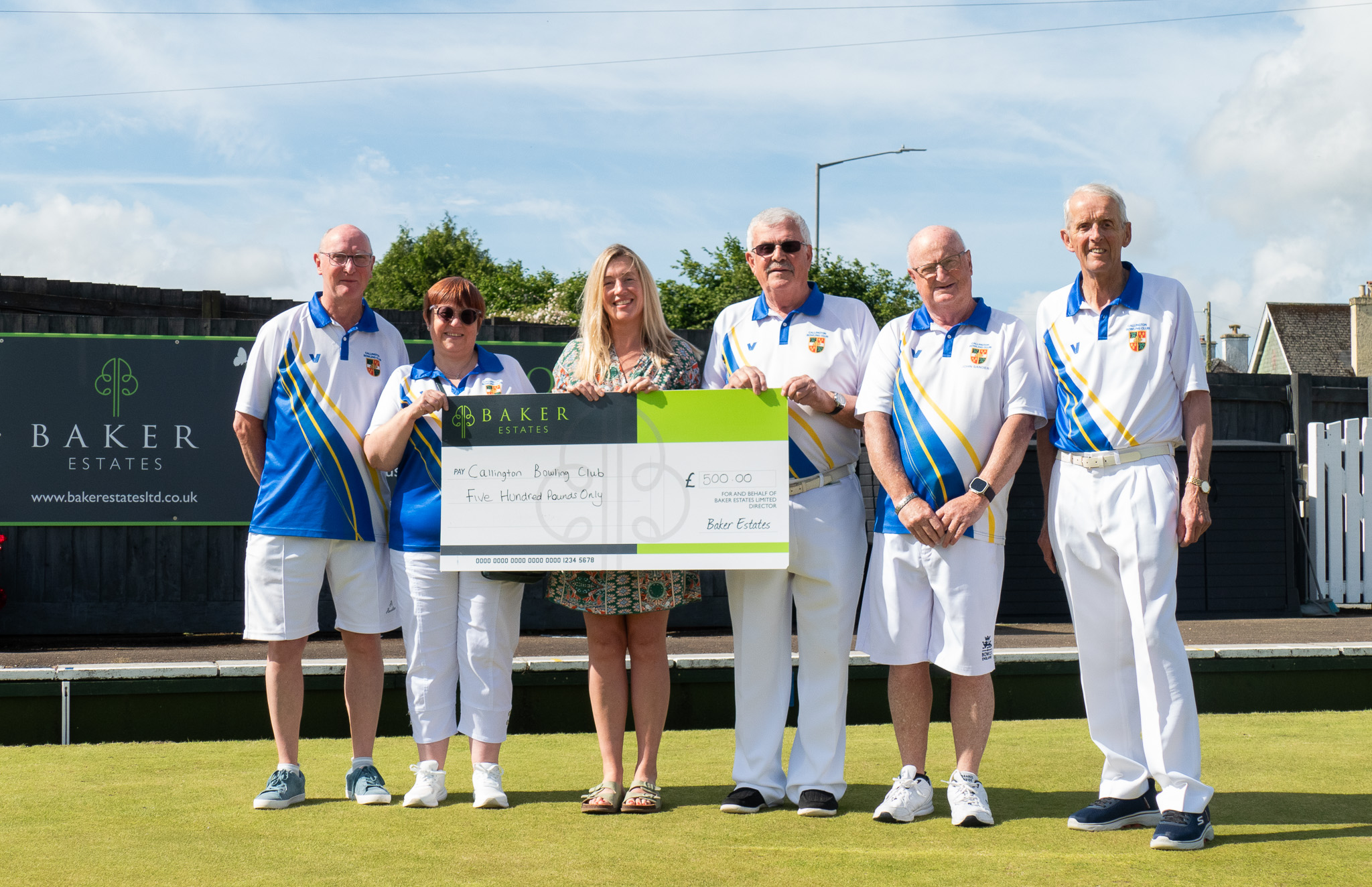 A perfect match…as Baker Estates sponsors Callington Bowls Club