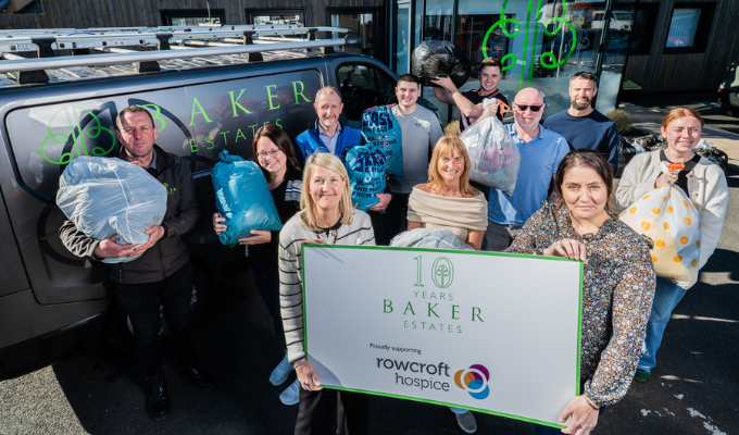 Baker Estates Launches its Big Charity Bag Initiative to Support Rowcroft Hospice as Part of 10th Anniversary Community Initiatives